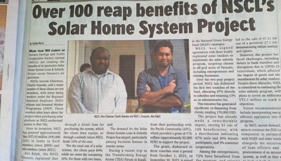 Image of Over 100 reap benefits of NSCL's Solar Home System Project